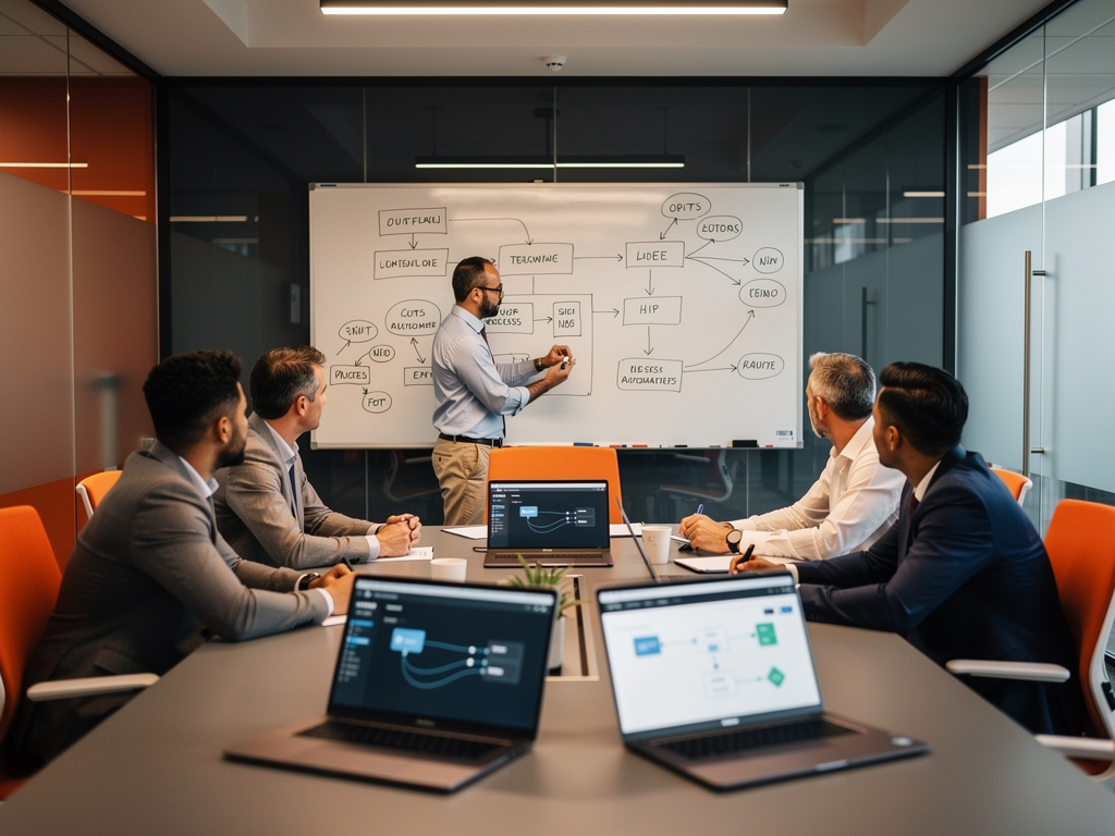 Équipe satisfaite utilisant n8n automation